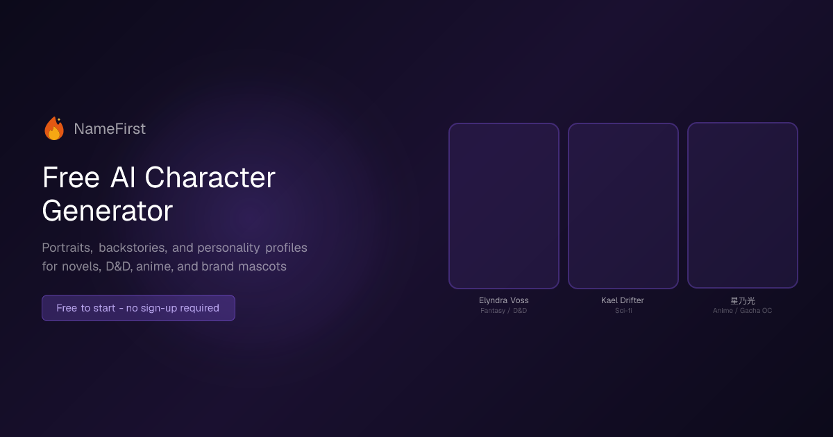 Free AI Character Generator - Create Characters with Portraits ...
